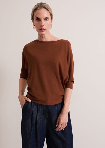 Phase Eight Cristine Knitwear Brown Canada | BSLVAT-584